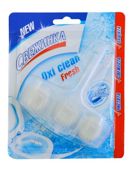 Освежитель - Блистер WC "Свежинка" Oxi Clean Fresh  40 гр. 1х12 шт ― NORVIN