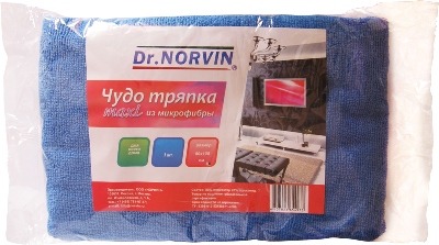 Чудо салфетка из микрофибры "Dr.Norvin" 80х100 см "для всего дома" 1х40 шт.